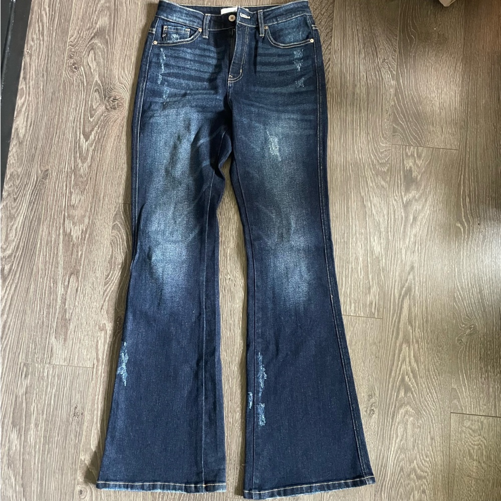 KanCan Flares Dark Wash